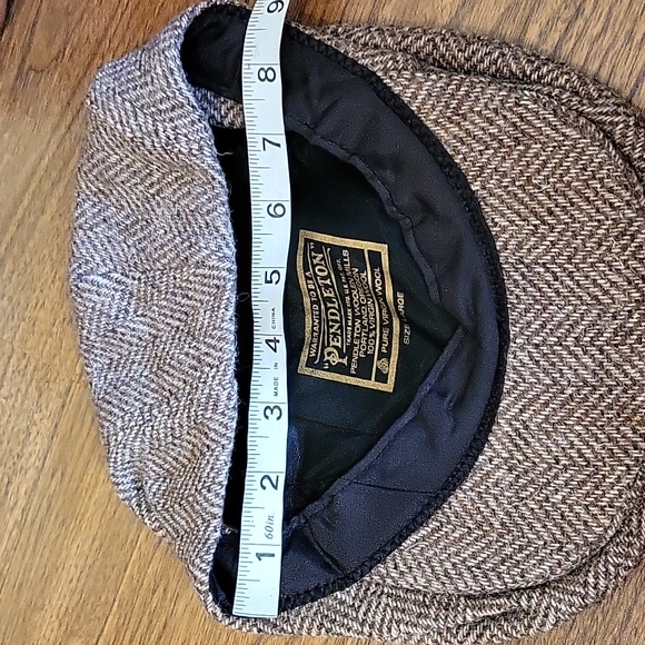 VINTAGE PENDLETON WOOL TWEED NEWSBOY CABBIE CAP - Picture 4 of 5